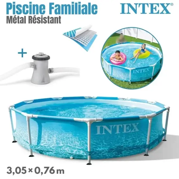 piscine Metal 3,05x0,76m avec filtre