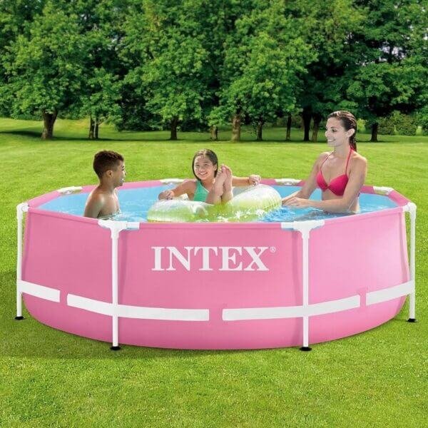 Intex piscine ronde rose 2.44mx0.76m