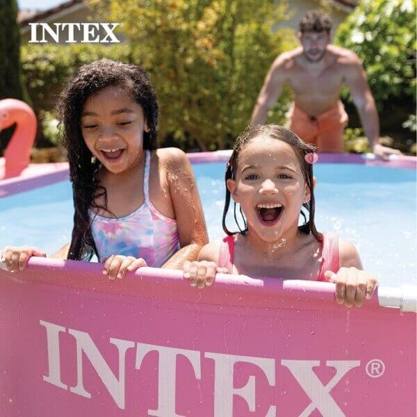 ⁦Intex piscine ronde rose 2.44mx0.76m⁩ - الصورة ⁦2⁩