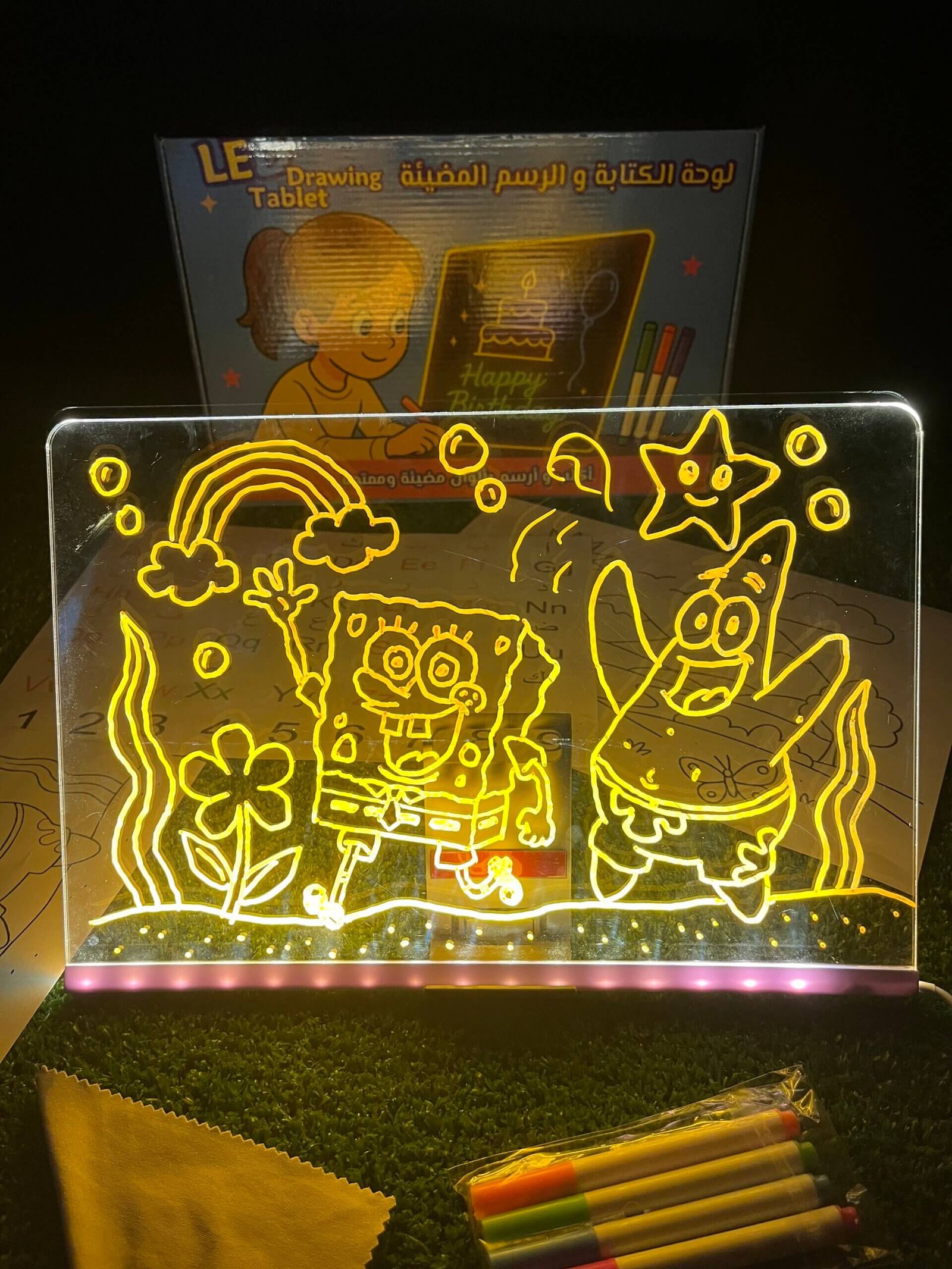 لوحة الرسم والكتابة المضيئة للأطفال - الصورة 4